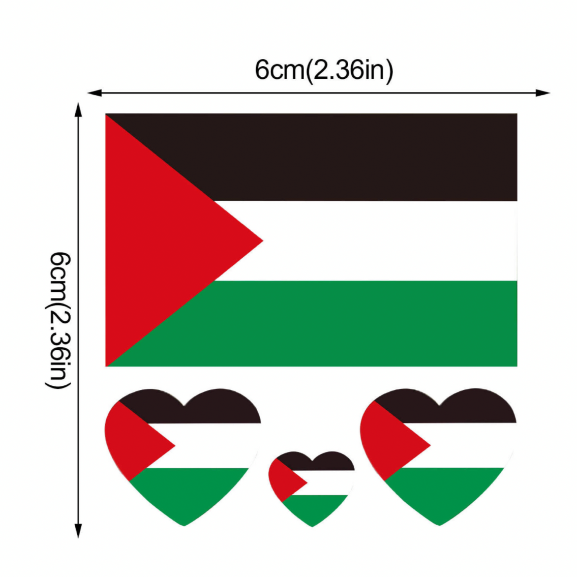 Tatuaje de sticker Palestina 5/10/20 Piezas