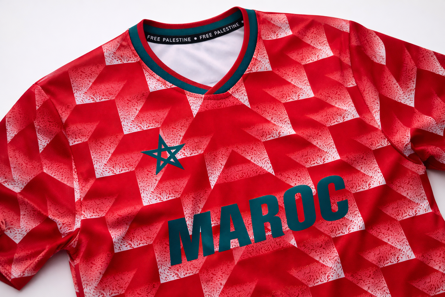 Palestina x Marocco Retro Voetbal T-shirt