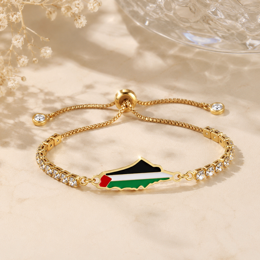 Palestina Armband med Glittrande Stenar