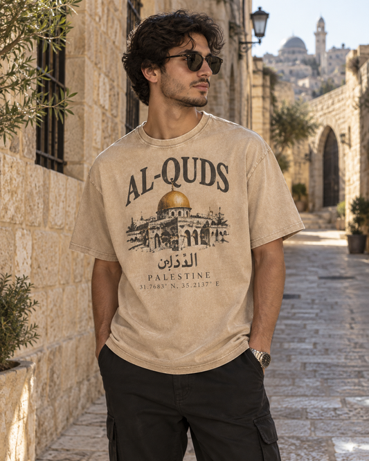 Al-Quds Washed Oversized Tee