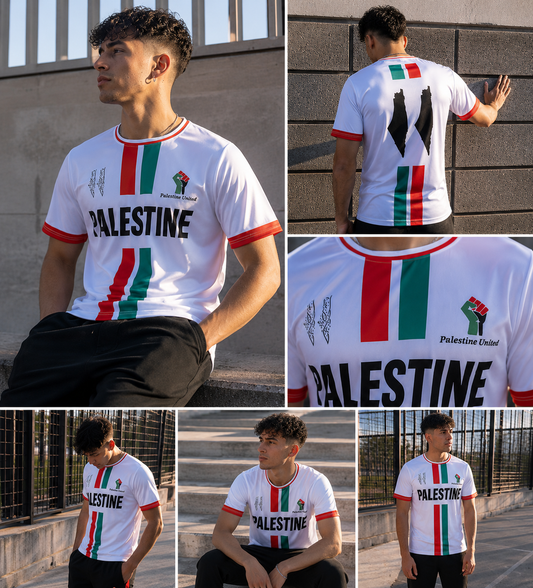 Palestine United Football T-shirt White