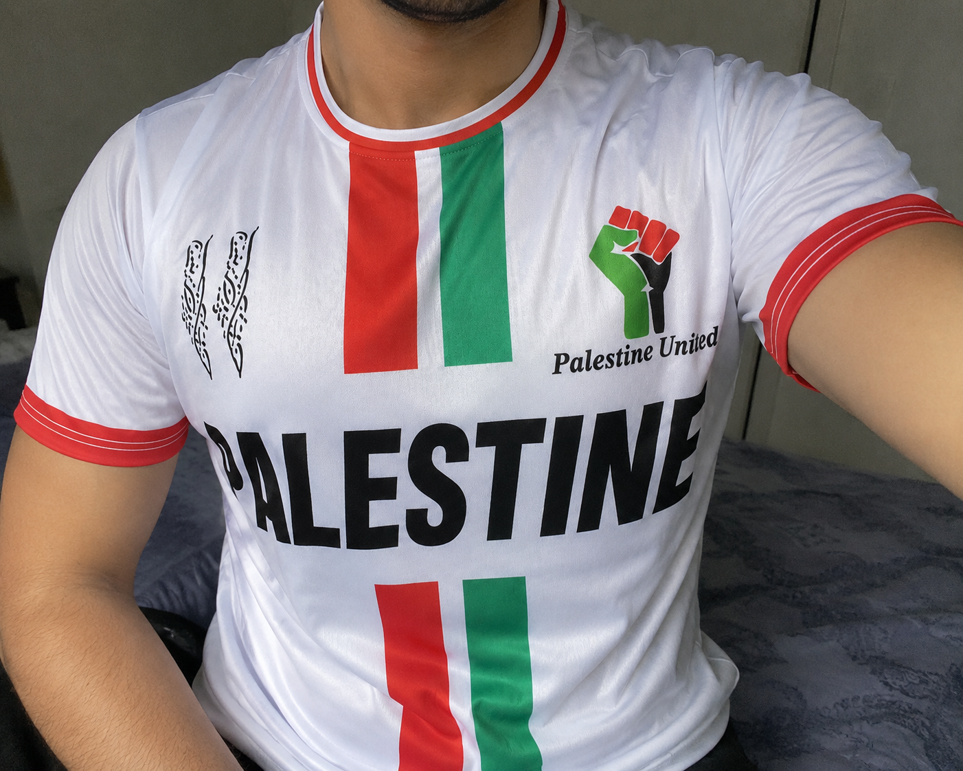 Palästina United Fußball T-Shirt Weiß