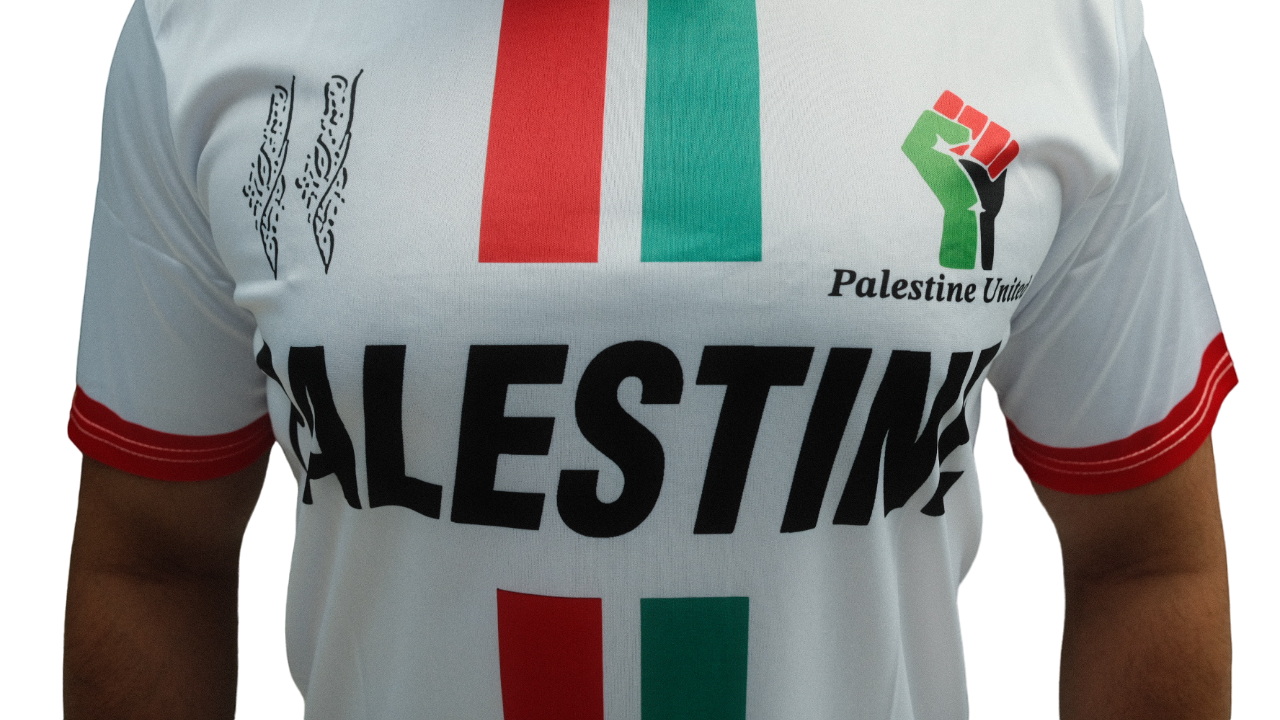 Camiseta de fútbol Palestina United blanca