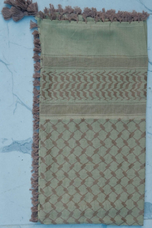 Kufiya/Keffiyeh Dessert Cream 100% Bomuld