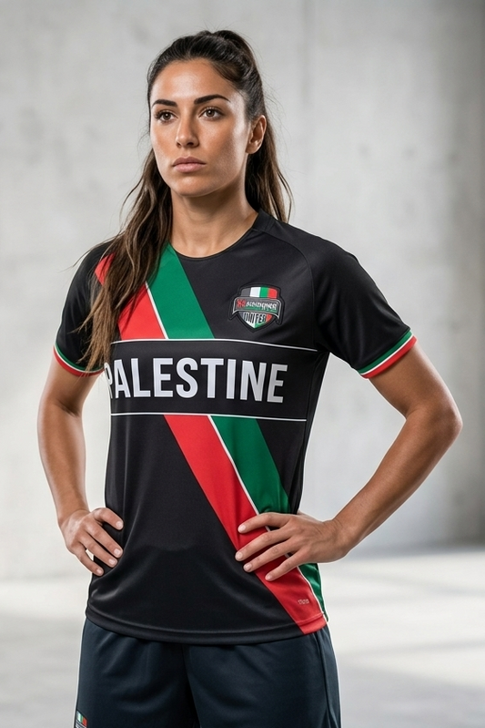 Palestine United T-Shirt United We Stand Zwart