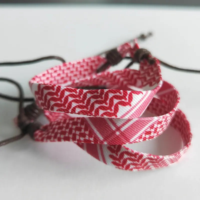 Keffiyeh Armband Rood/Groen/Zwart