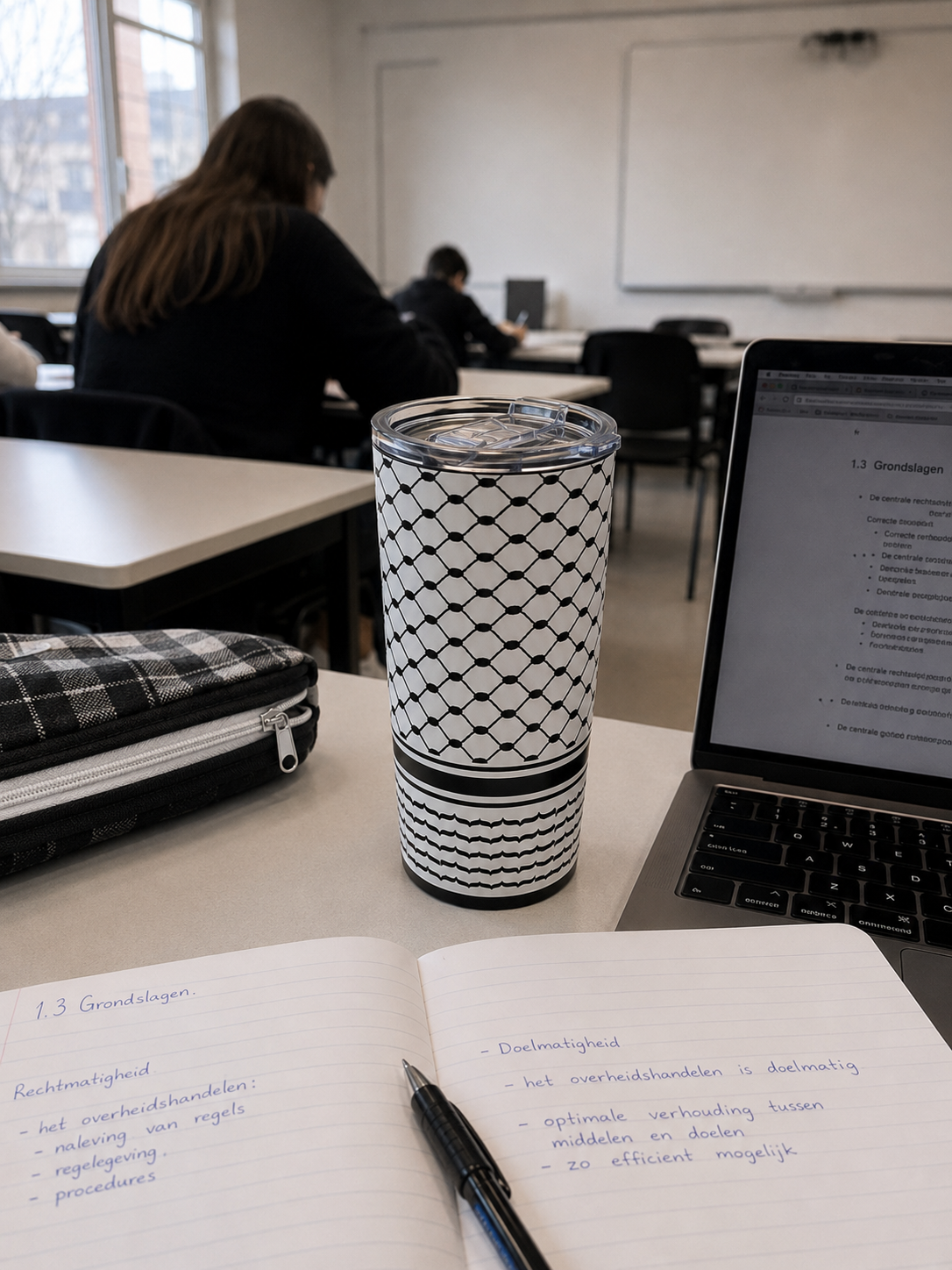 Palestine Keffiyeh Stainless Steel Thermo Mug