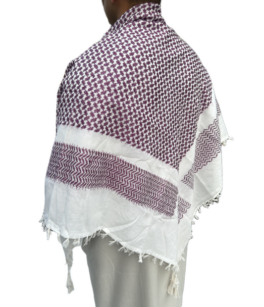 Kufiya/Keffiyeh Paars 100% Premium Katoen