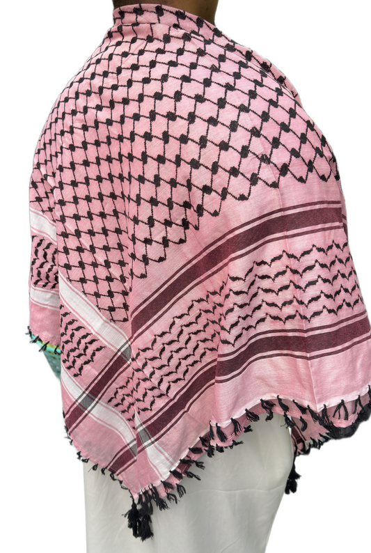 Kufiya/Keffiyeh Desert Pink 100% Katoen