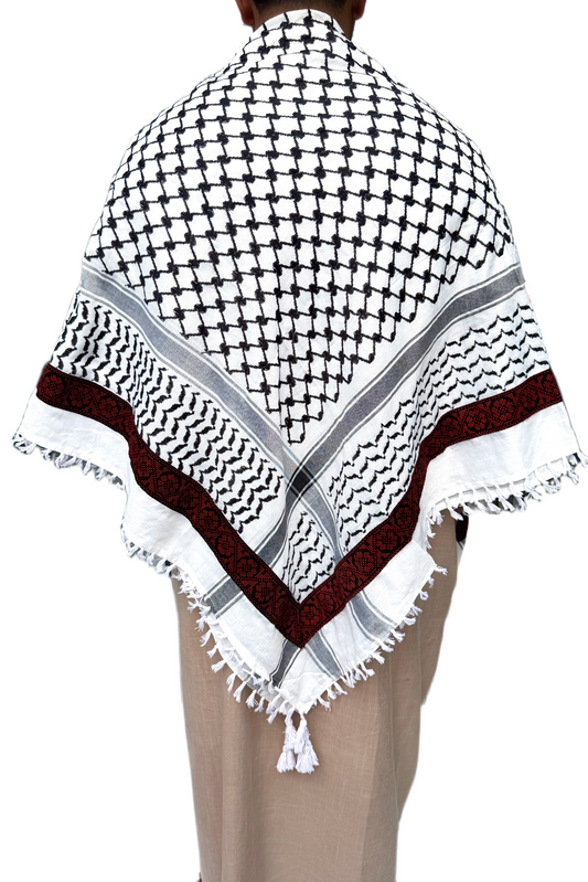 Kufiya/Keffiyeh Traditional Embroidered Tatreez