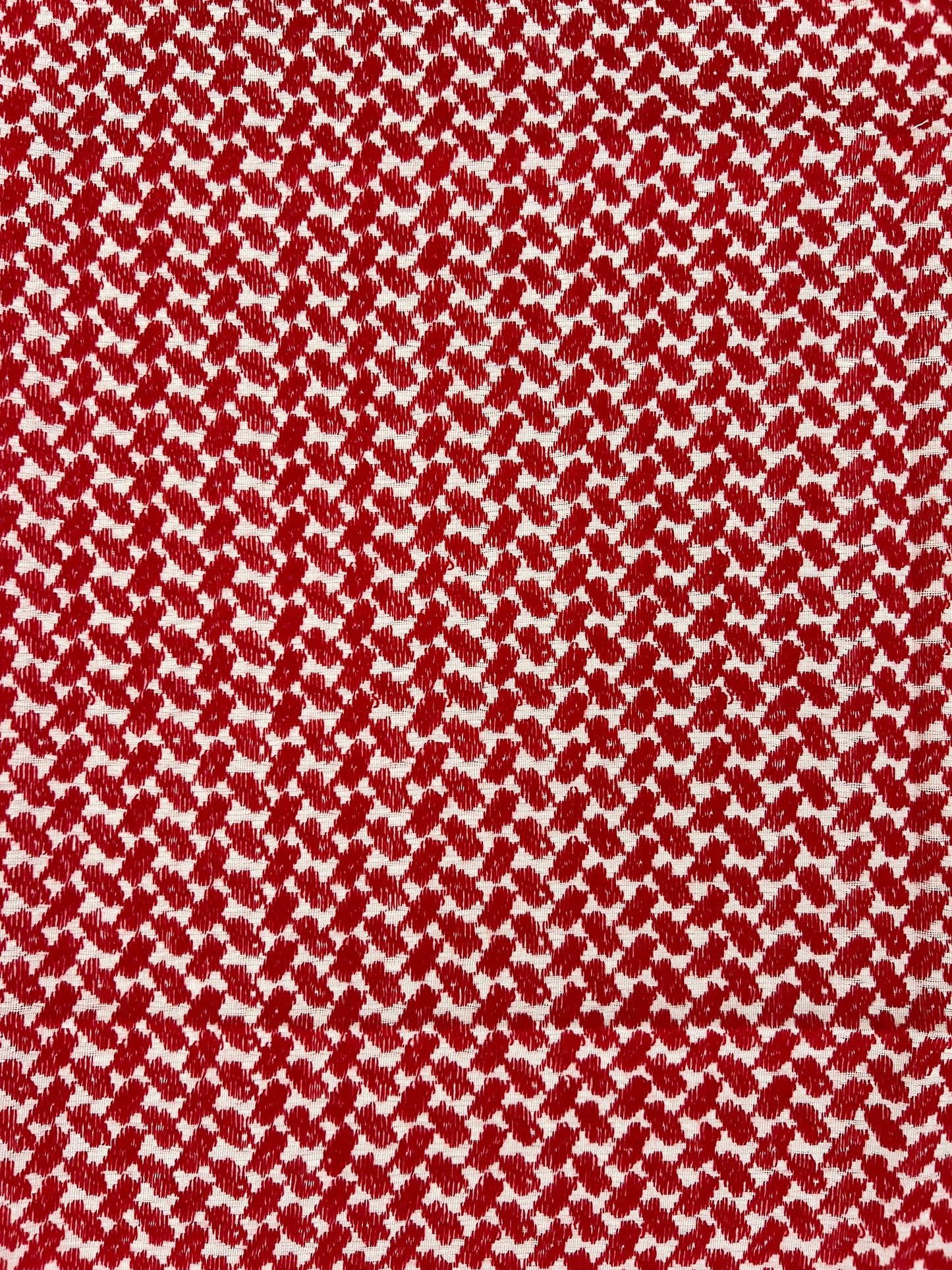 Kufiya/Keffiyeh Red/White 100% Premium Cotton White Details