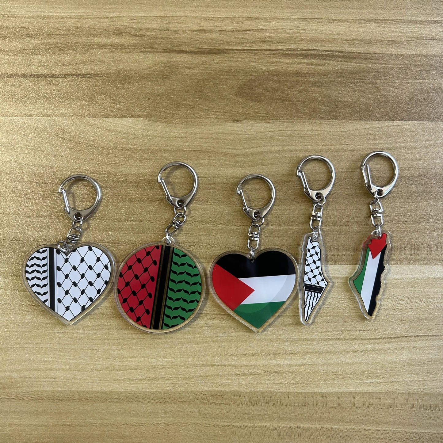 Keffiyeh-Herz-Schlüsselanhänger