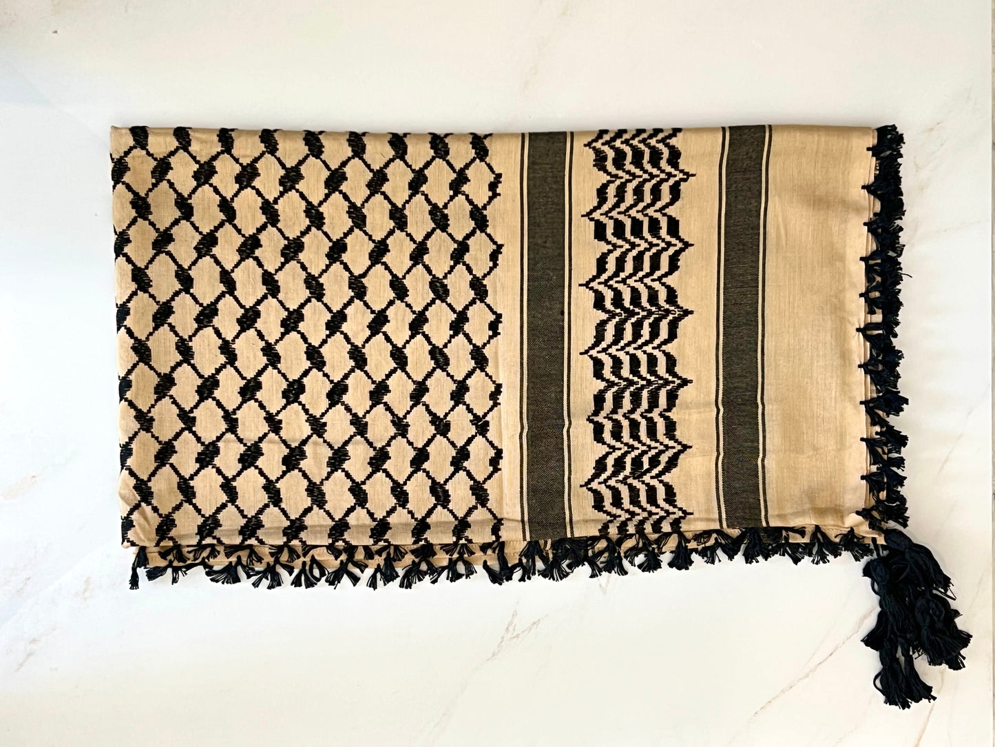 Kufiya/Keffiyeh Castanho Claro