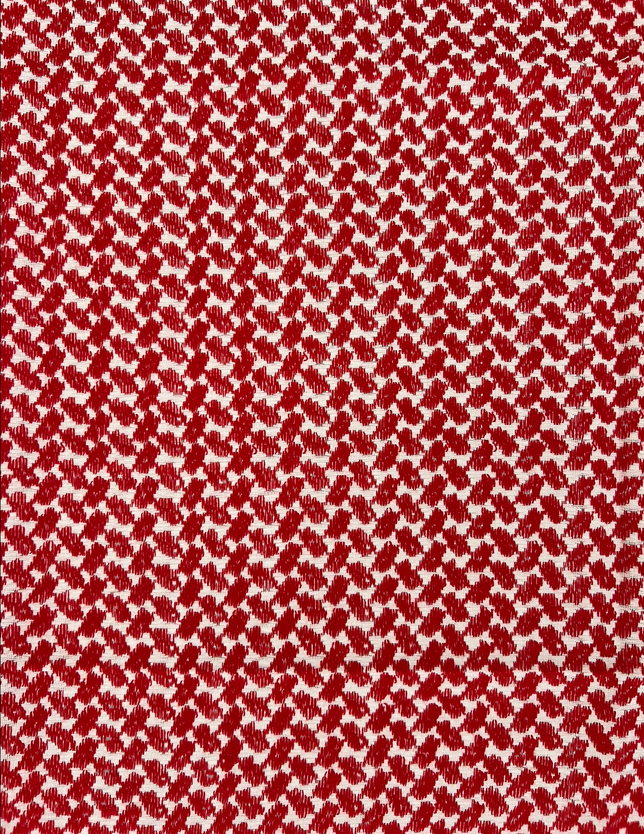 Kufiya/Keffiyeh Rød/Hvid 100% Premium Bomuld