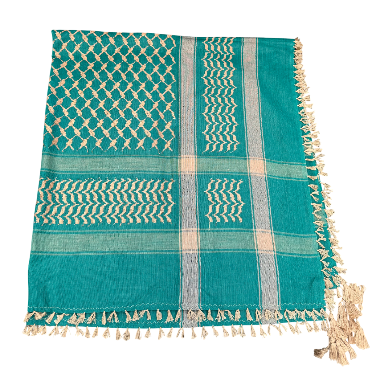 Kufiya/Keffiyeh Ljusblå 100% Bomull