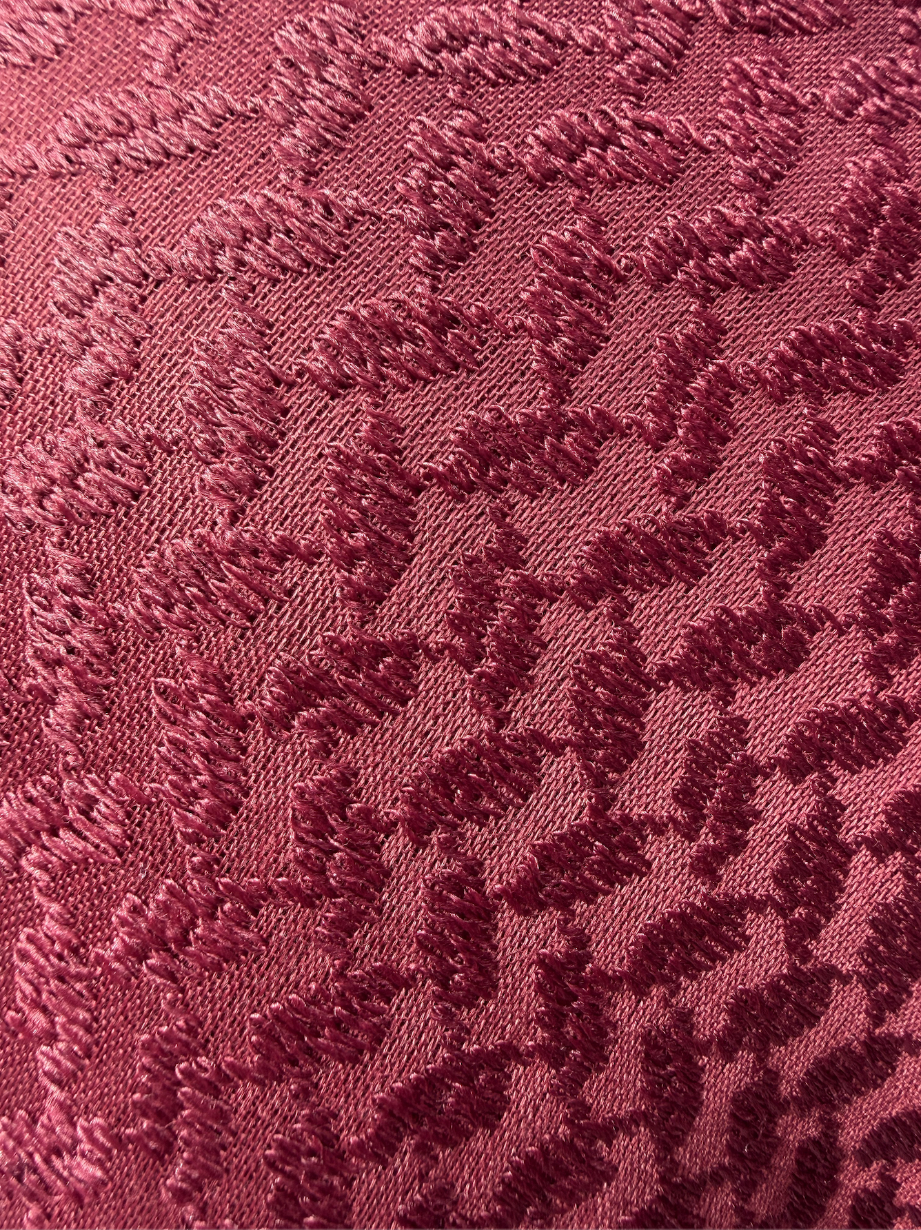Kufiya/Keffiyeh Fully Burgundy Red Premium