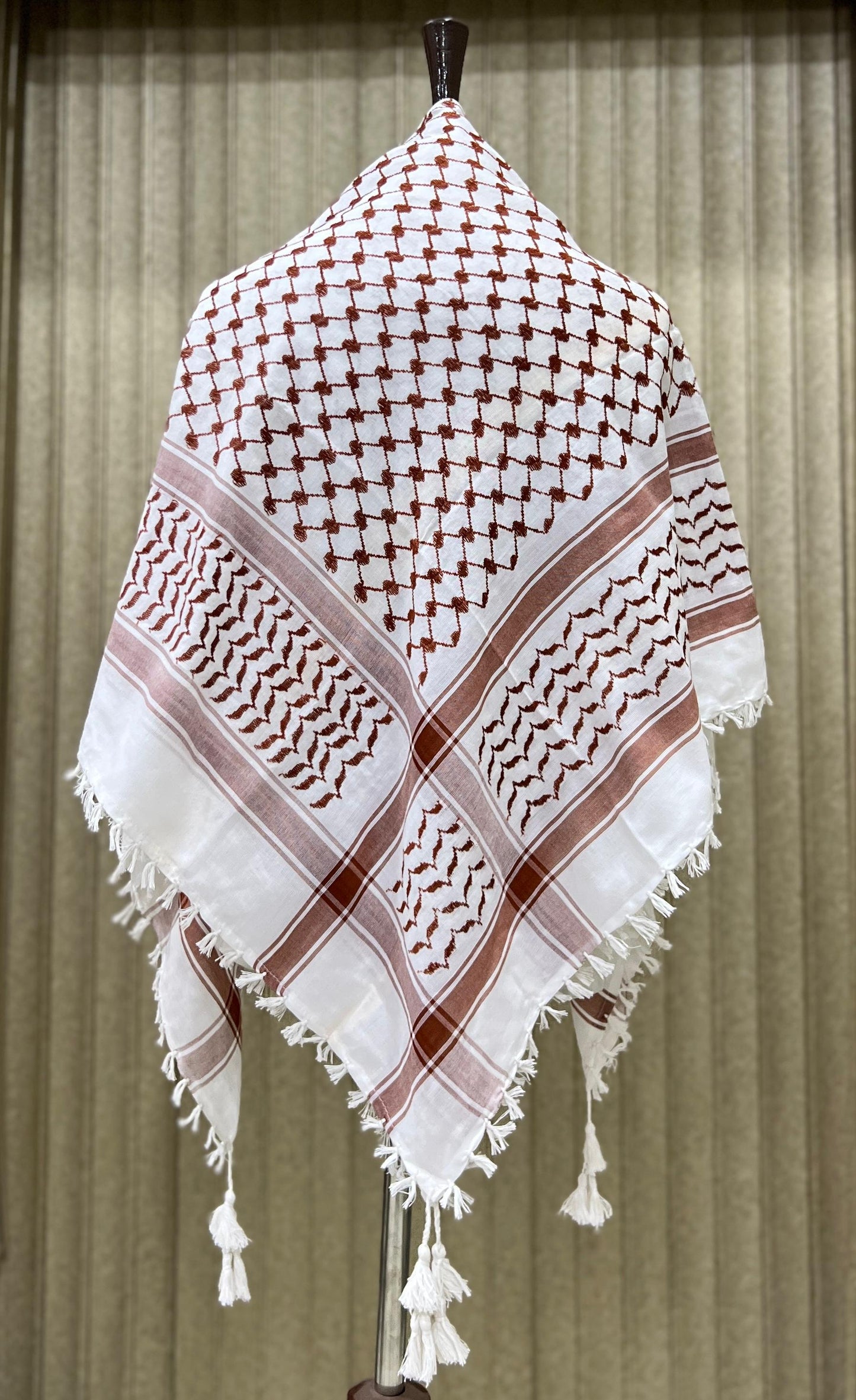 Kufiya/Keffiyeh Royal Brown 100% Katoen