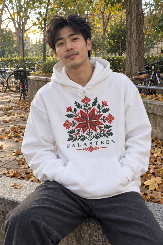 AI sfeerbeeld van Tatreez Bloom Hoodie in wit
