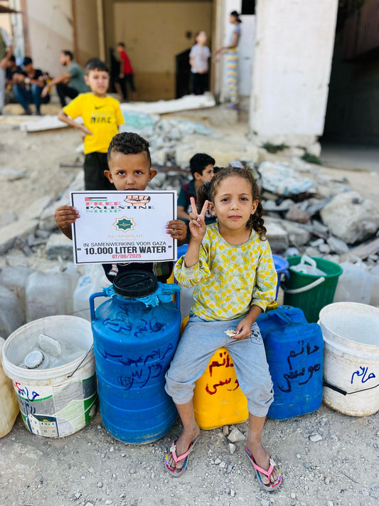 🇵🇸 Donation of 10,000 Liters of Clean Drinking Water for Gaza - 7 augustus 2025