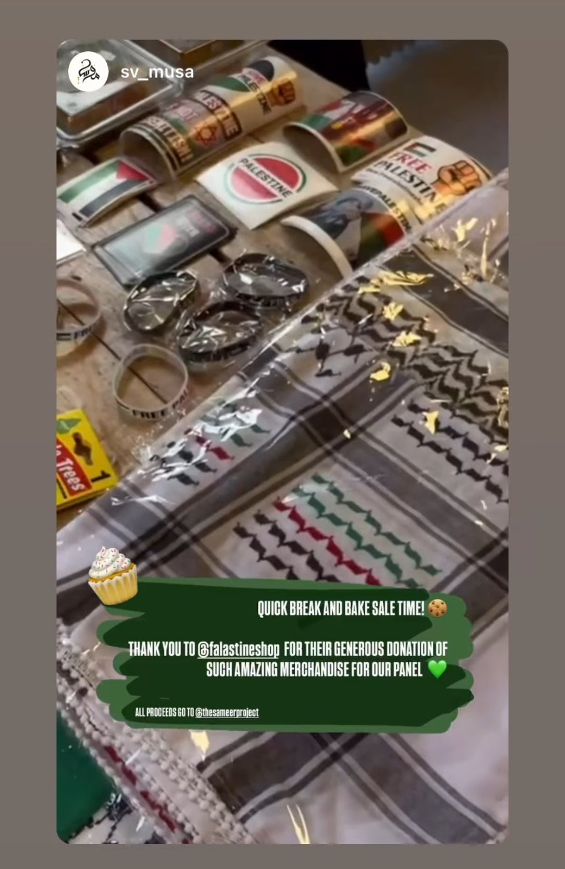 🇵🇸 Donatie aan fundraiser voor Gaza tijdens Palestine Panel - 7 mei 2025