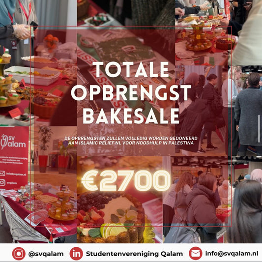 🇵🇸 Donatie aan studentenvereniging Qalam voor fundraiser Palestina – 8 februari 2024