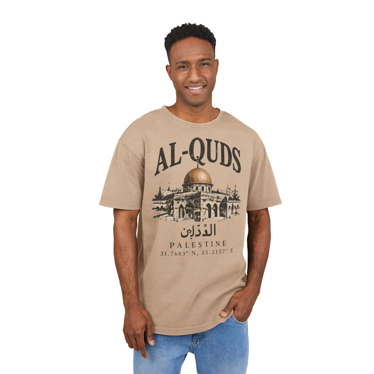 Al-Quds Washed Oversized Tee