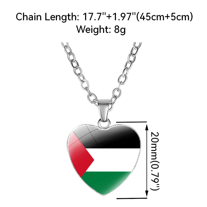 Saudi Arabia Flag Necklace Chain Pendant