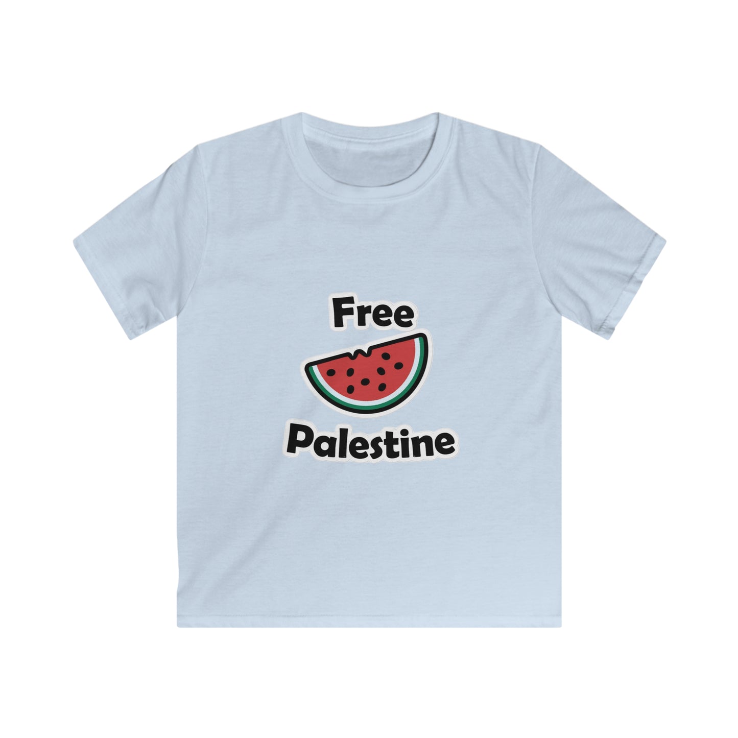 Free Palestine Watermelon Softstyle T-Shirt für Kinder