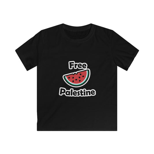 Free Palestine Watermelon Softstyle T-Shirt für Kinder