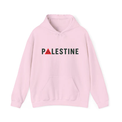 Palestine Watermelon Hoodie in Light Pink, voorkant met print