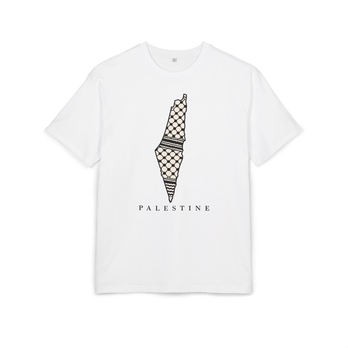 Palestine Keffiyeh Map Oversized Tee