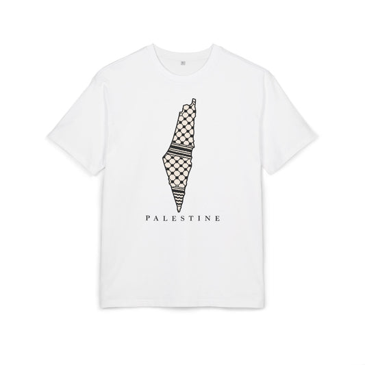 Palestine Keffiyeh Map Oversized Tee