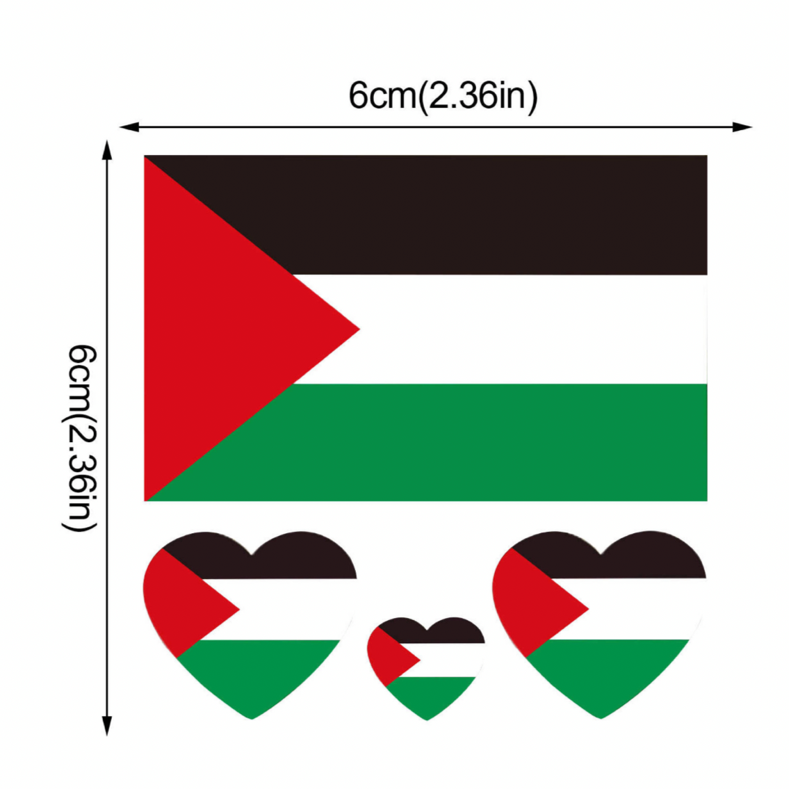Palestina Sticker Tattoo 5/10/20 Stuks