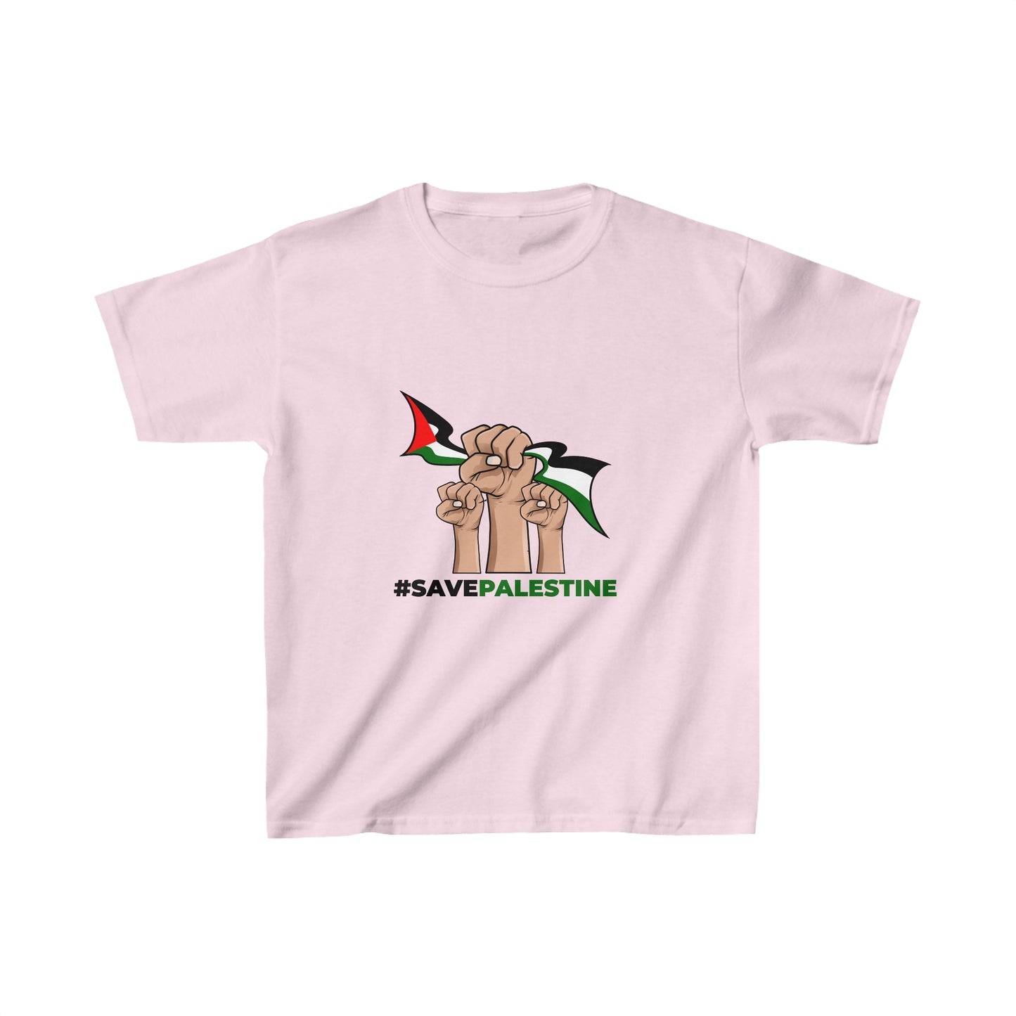 Kinder #SavePalestine T-Shirt aus schwerer Baumwolle