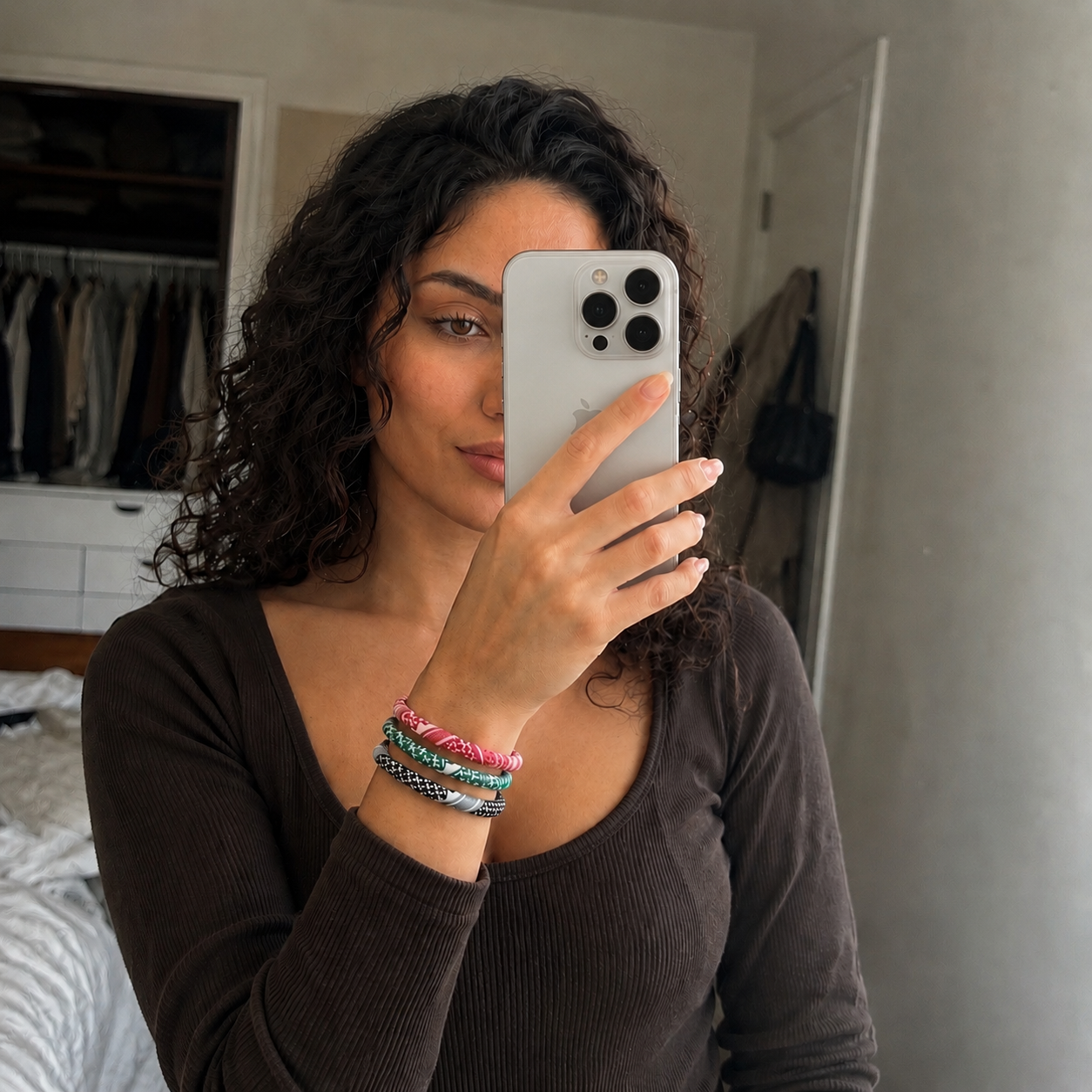 Keffiyeh Bracelet Red/Green/Black
