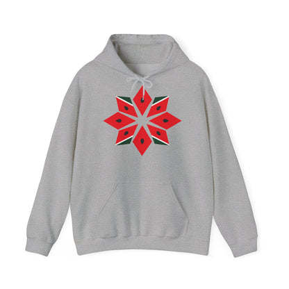 Melon Tatreez Hoodie in Sport Grey, mit Frontprint