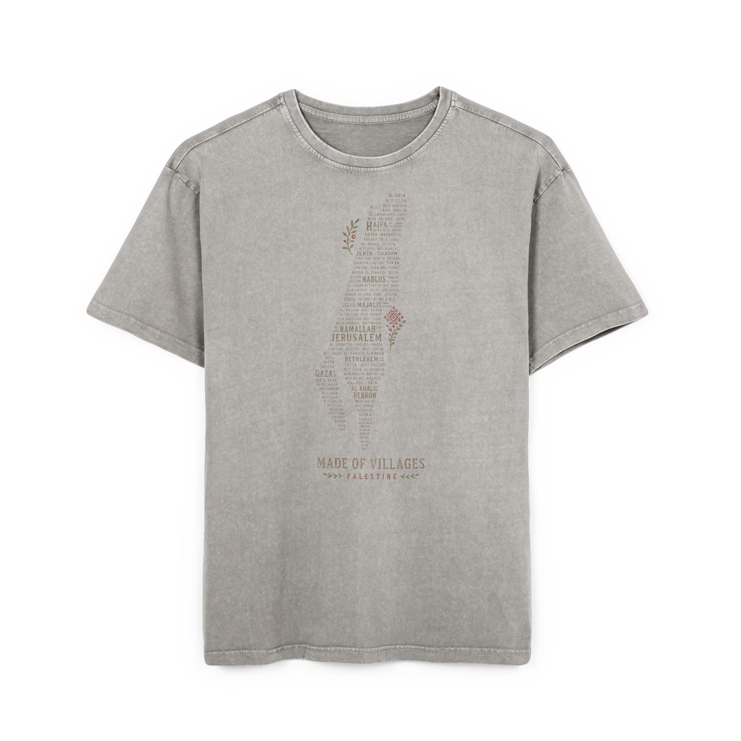Villages of Palestine Oversized Tee