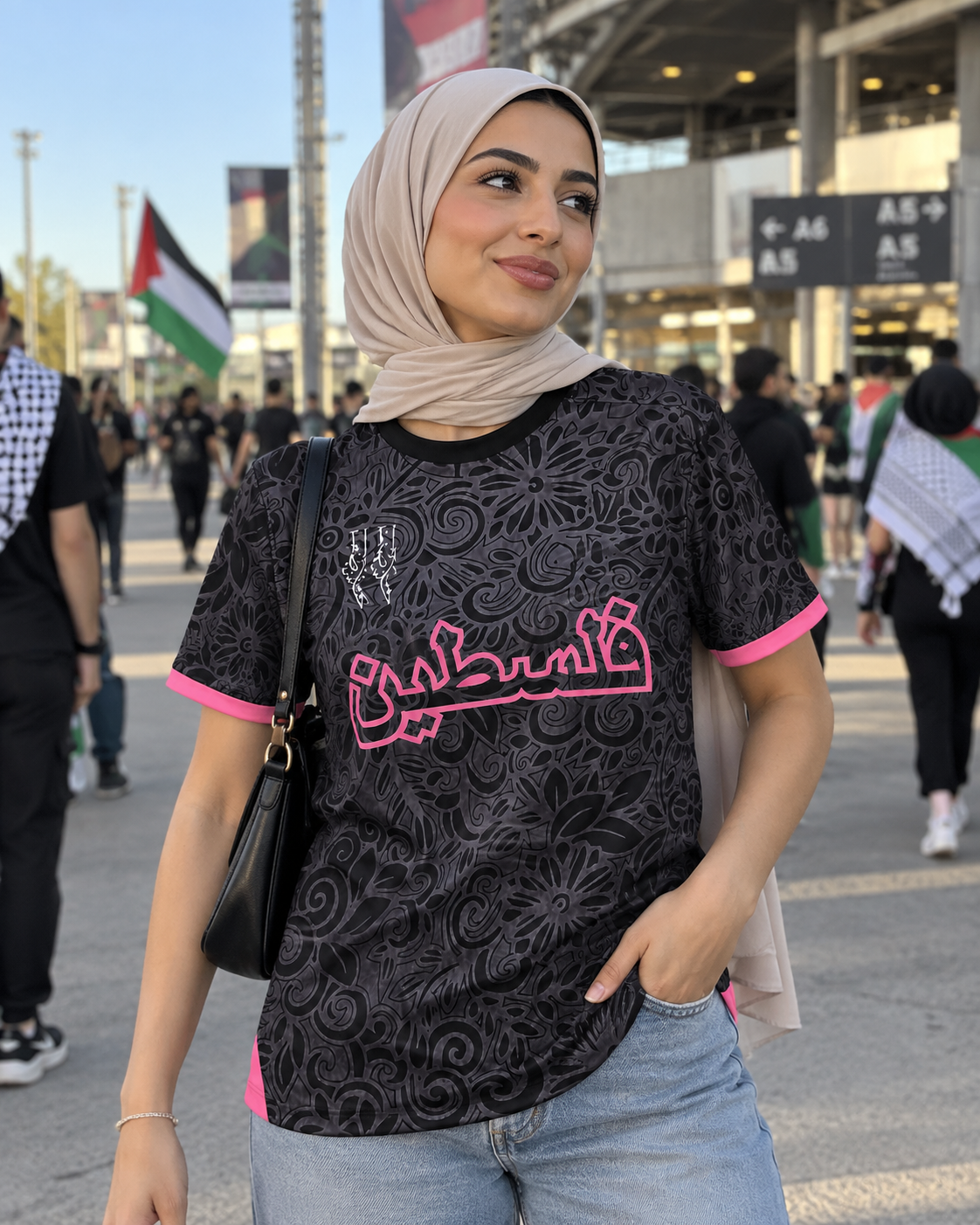 Palestina Black Dahlia-tröja