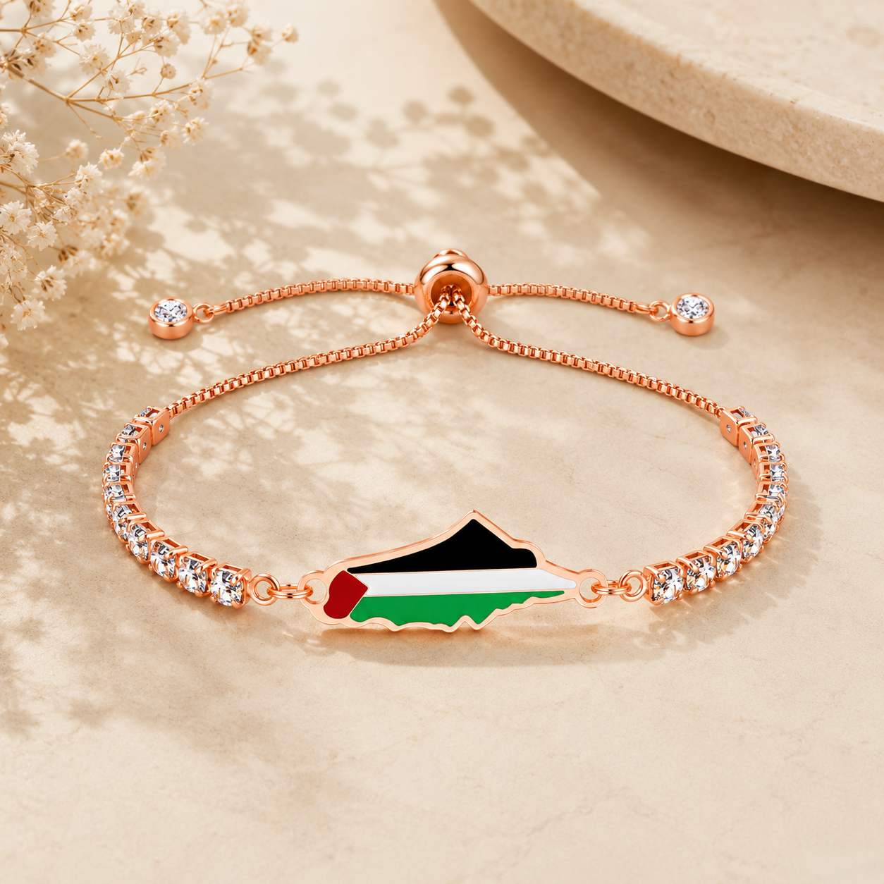 Palestine Bracelet with Sparkling Stones