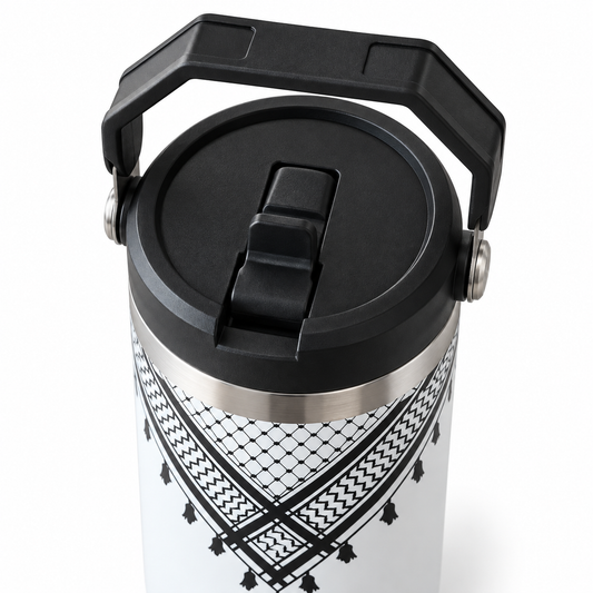 Keffiyeh Pattern Handle Thermosfles – 887 ml