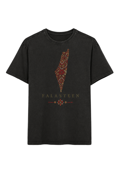 Falasteen Tatreez Landmap Oversized Tee