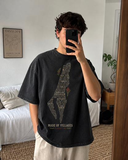 Villages of Palestine Oversized Tee