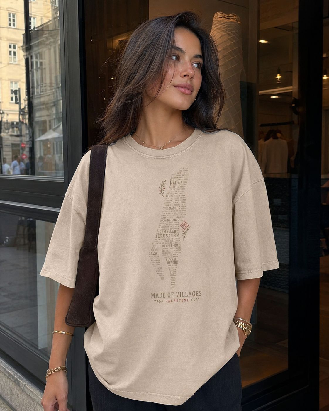 Villages of Palestine Oversized Tee