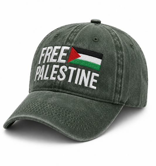 Free Palestine Vintage Green Cap