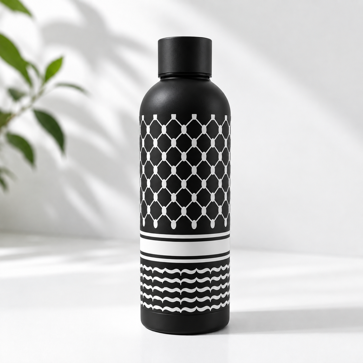 Thermosfles Keffiyeh Print Zwart