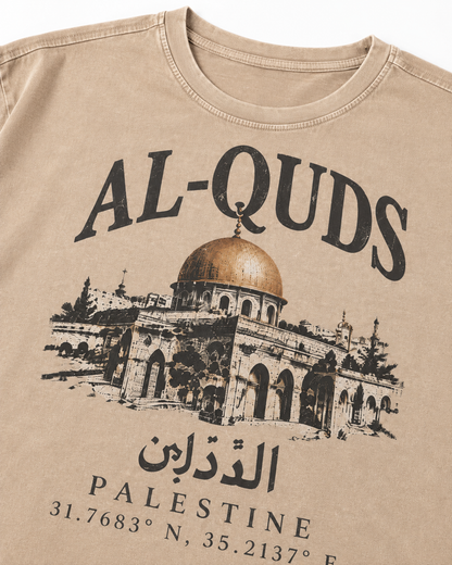 Al-Quds Washed Oversized Tee
