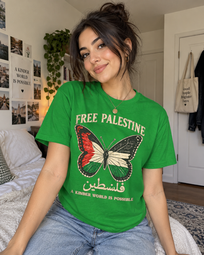 Free Palestine Butterfly Tee