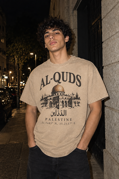 Al-Quds Washed Oversized Tee