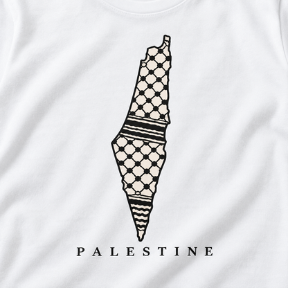 Palestine Keffiyeh Map Oversized Tee