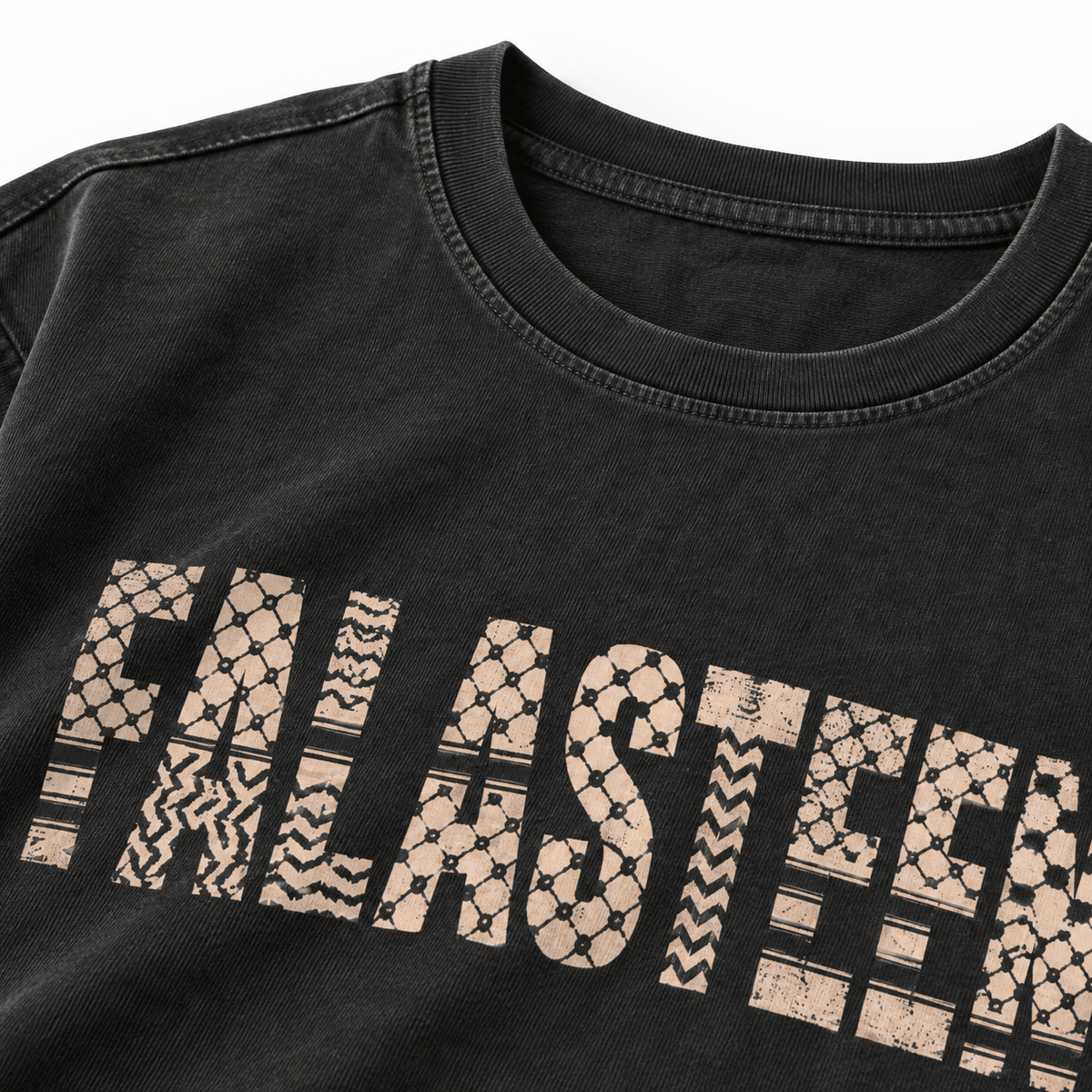 Falasteen Keffiyeh Washed Oversized Tee